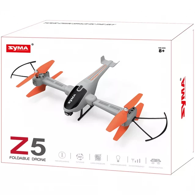 Квадрокоптер игрушечный Syma на радиоуправлении серый (Z5) - 10