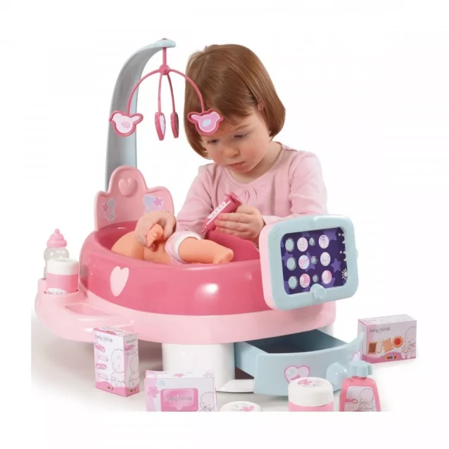 SMOBY Ігровий центр Baby Nurse для догляду за лялькою з пупсом, аксес., 3+ - 3