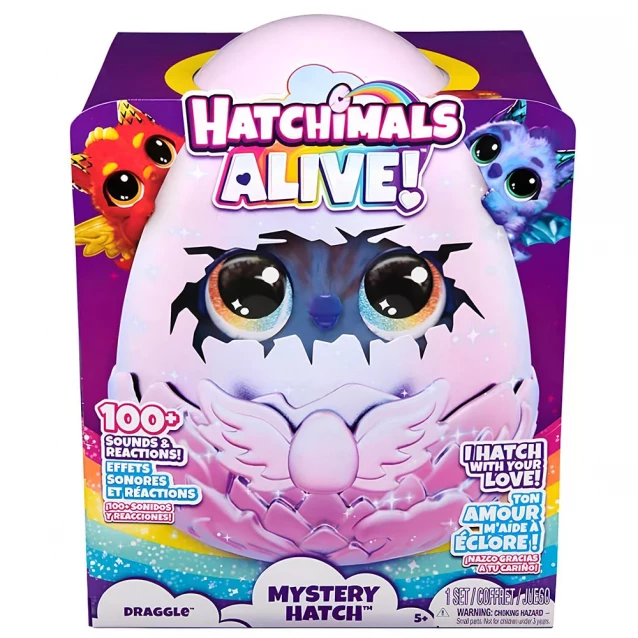 Іграшка інтерактивна Hatchimals Alive! Драко в яйці в асортименті (SM19201/6069282) - 1