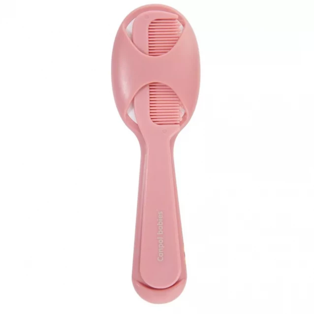 Щітка для волосся з гребінцем Canpol babies рожева (56/160_pin) - 8