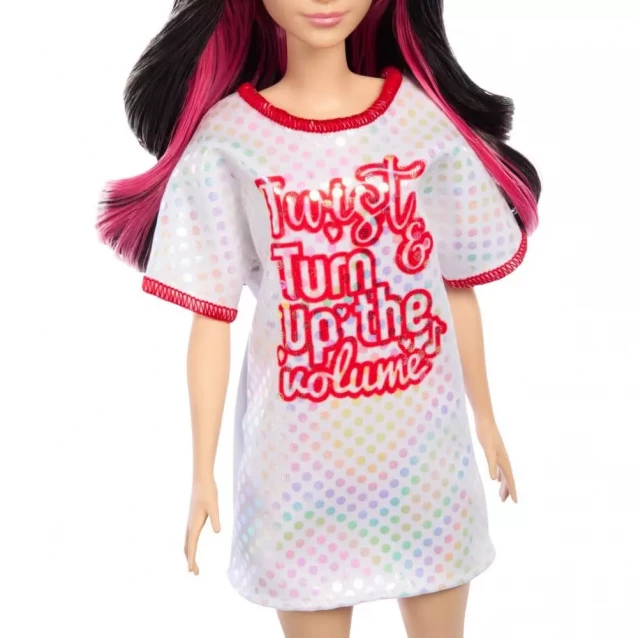 Кукла Barbie Модница в блестящем платье-футболке (HRH12) - 5