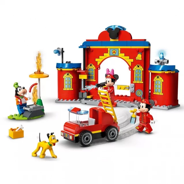 Конструктор LEGO Пожежне Депо Й Машина Міккі І Його Друзів (10776) - 2