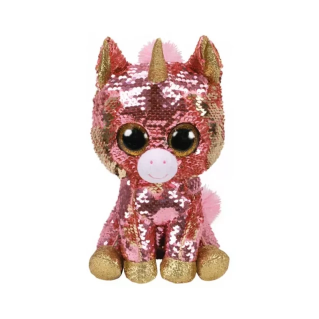 Дитяча іграшка м’яконабивна TY FLIPPABLES 36782 Рожевий єдиноріг "SUNSET" 25см - 1