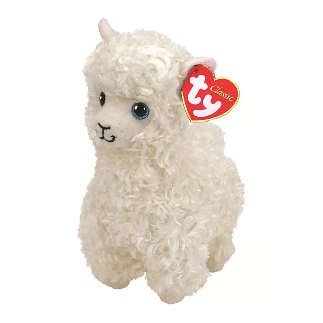 Мягкая игрушка TY Beanie Babies Белая лама Lily 25 см (96316) - 1