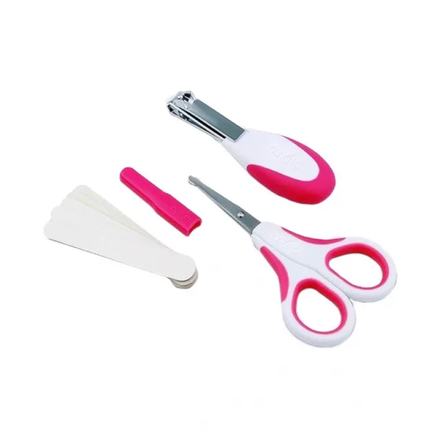 NUVITA Набір по догляду за дитиною Nuvita 0м+ Рожевий Безпечні ножиці з акс. NV1138Pink - 1