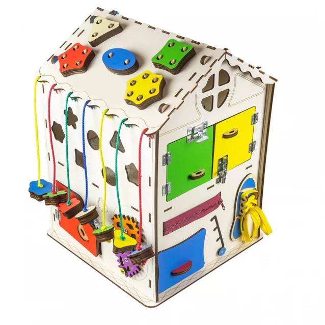 Бізіборд-куб GoodPlay Будиночок розвиваючий 35х35х50 з підсвічуванням (B009) - 5