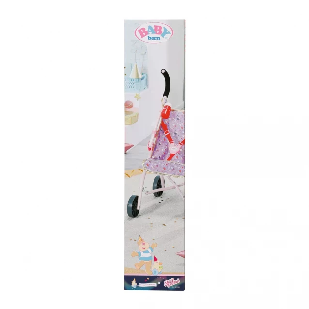 Zapf Коляска для ляльки BABY BORN серії "День Народження"- ЯСКРАВІ ВОГНИКИ (складна, колеса світяться) 829950 - 3