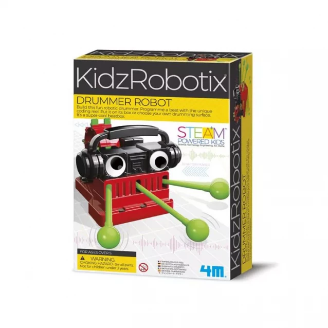 Робот-барабанщик своїми руками 4M KidzRobotix (00-03442) - 1