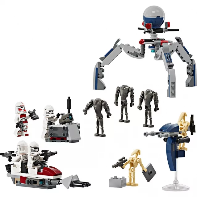 Конструктор LEGO Star Wars Клоны-пехотинцы и Боевой дроид Боевой набор (75372) - 3