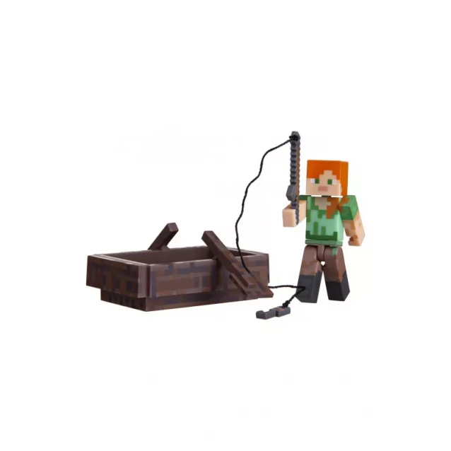 Коллекционная фигурка Minecraft Alex with Boat серия 3 - 2