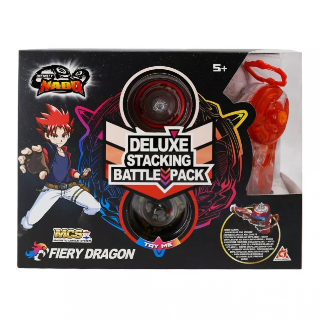 Дзиґа Auldey Infinity Nado V серія Deluxe Edition Fiery Dragon Вогняний Дракон - 1