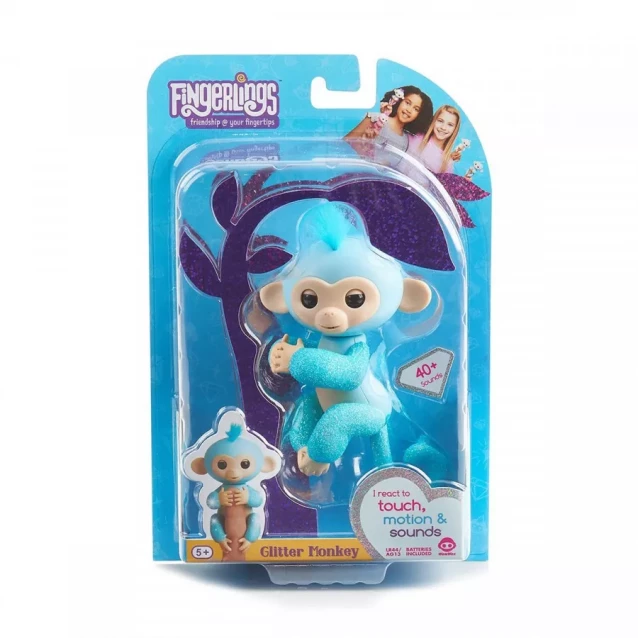 Fingerlings Гламурная ручная обезьянка голубая - 4