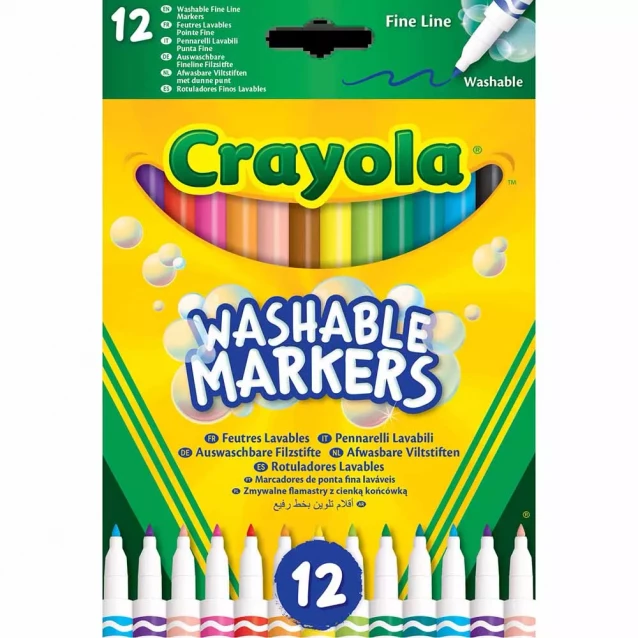 Набор фломастеров Crayola washable 12 шт (58-6671) - 1