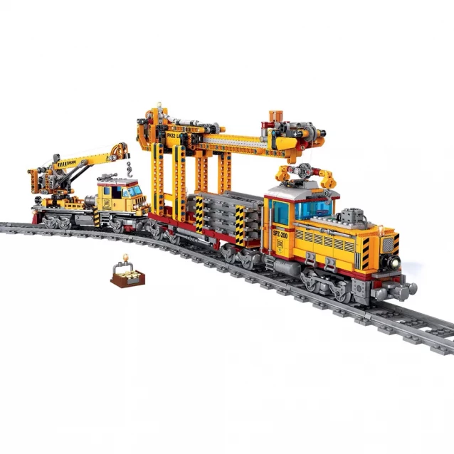 Конструктор Zipp Toys Поїзд DPK32 з рельсами жовтий (532.01.00) - 1