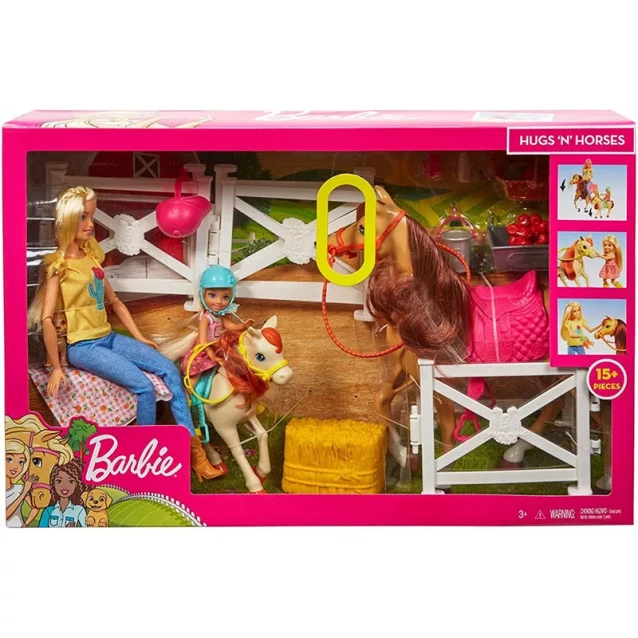 MATTEL BARBIE COLLECTOR Набор Barbie "Верховая езда и объятия" - 1