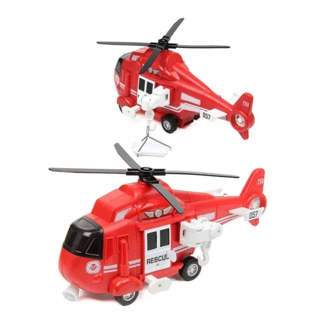 Гелікоптер Автопром 1:16 червоний (7674B) - 1