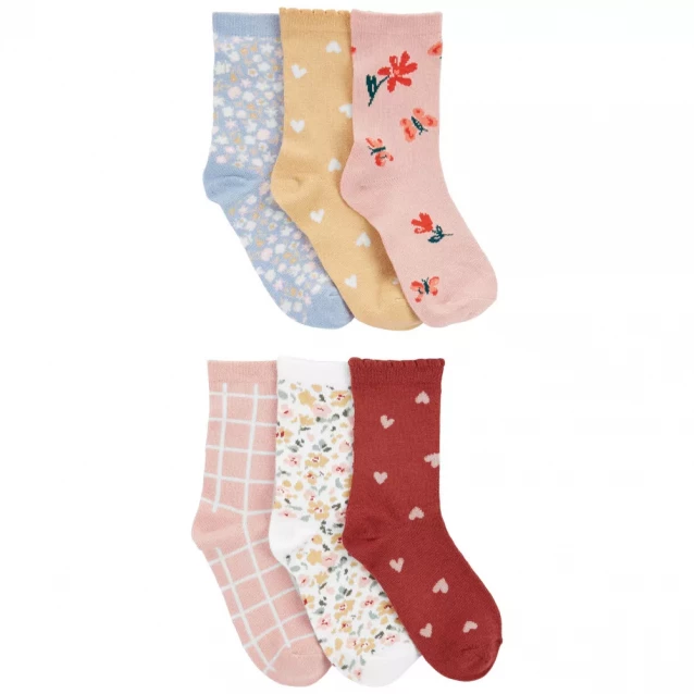 Шкарпетки Carter's для дівчинки 101-131 см 6 шт (3O059310_4-7) - 1