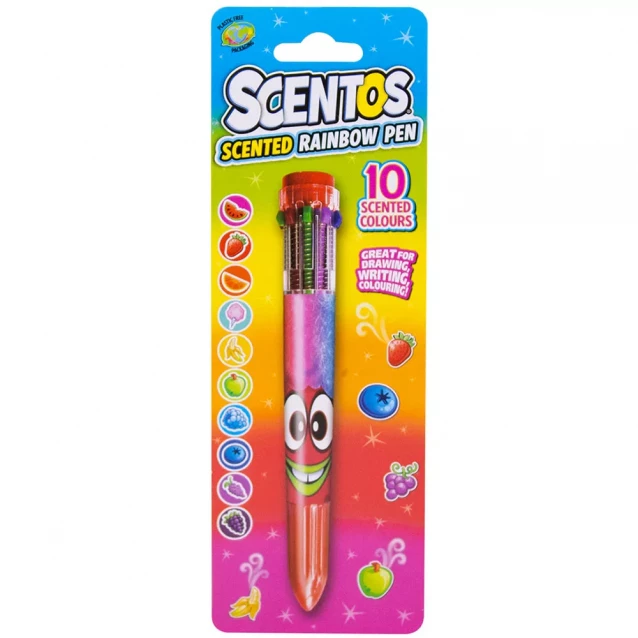 Багатокольорова ароматна кулькова ручка Scentos Чарівний настрій 10 кольорів (11779) - 1