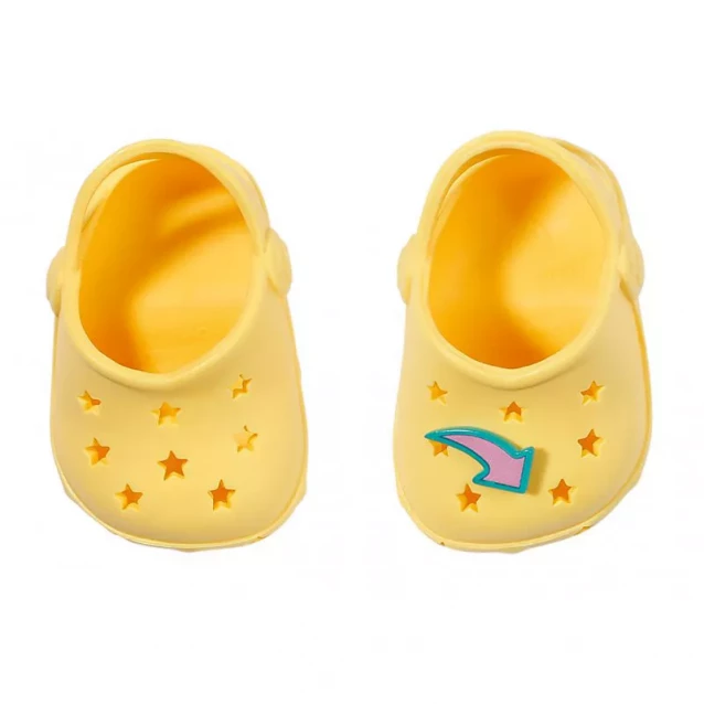 Обувь для куклы BABY BORN - ПРАЗДНИЧНЫЕ САНДАЛИИ С ЗНАЧКАМИ (на 43 сm, желтые) - 1
