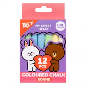 Крейда кольорова Yes Line Friends 12в1 (400516) дитяча іграшка