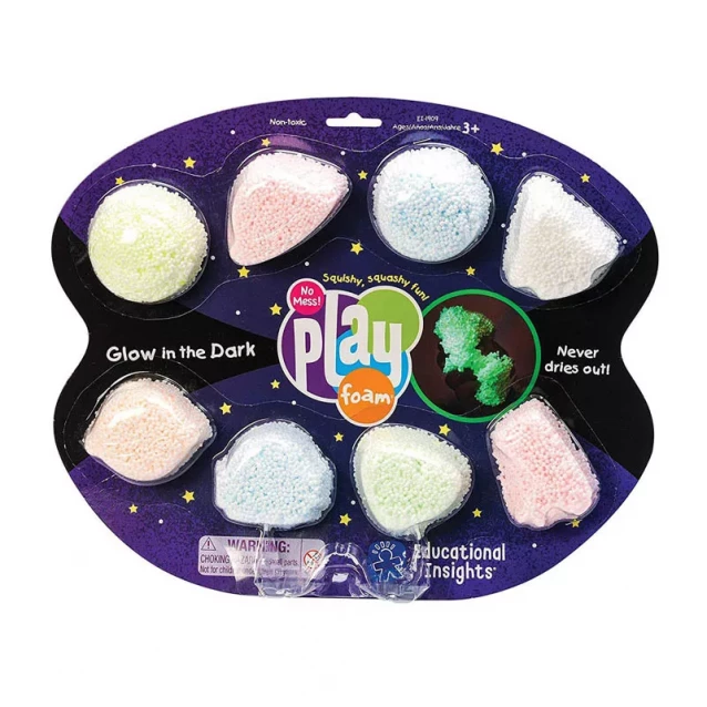 Набір кулькового пластиліну Play Foam - КОСМІЧНЕ СЯЙВО (8 кольорів) - 1