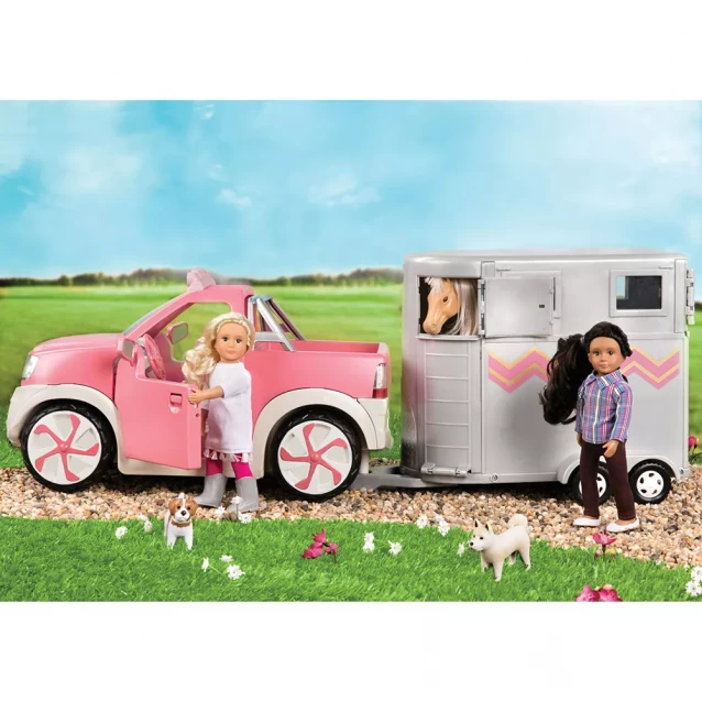 Lori Транспорт для ляльок Джип рожевий з FM радіо LO37033Z LO37033Z - 4