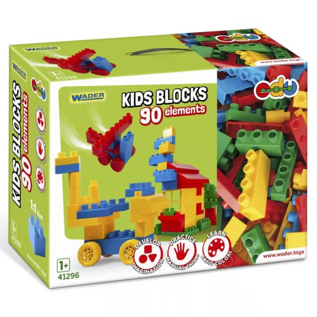 Конструктор Wader Kids blocks 90 елементів (41296) - 1