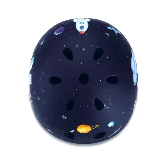 GLOBBER Шлем защитный детский, Ракета черный, 51-54см (XS) - 6
