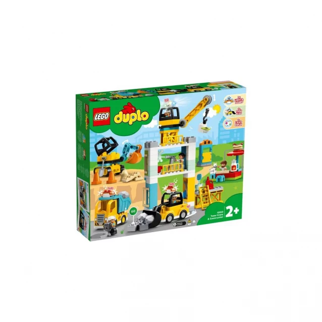 Конструктор LEGO Duplo Підйомний кран і будівництво (10933) - 1