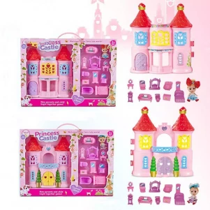 Іграшковий набір будиночок з лялькою, 2 види, аксес, у коробці 30*41,5*6 см  ляльковий будиночок