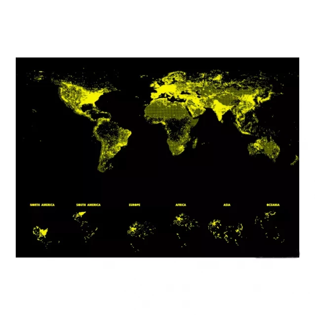 Пазл EDUCA светящийся, Карта Мира, 1000 элементов - 3