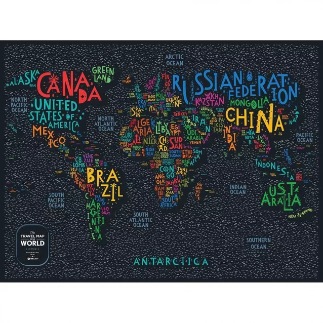 DREAM&DO Скретч карта світу "Travel Map Letters World " (тубус) - 2