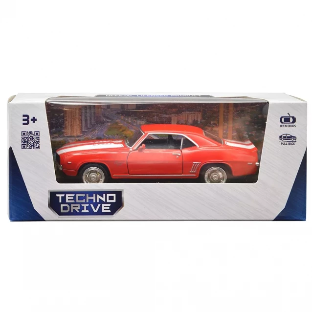 Автомодель TechnoDrive Chevrolet Camaro 1969 червоний (250336U) - 9