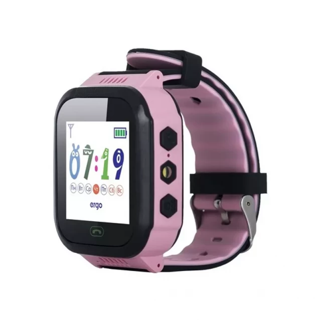 ERGO Смарт часы GPS Tracker Color J020 - Детский трекеры (Розовый) - 1