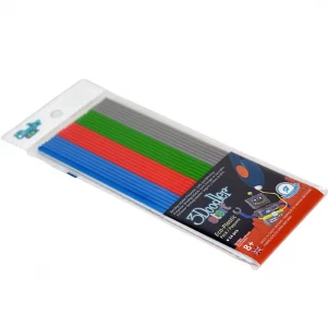 Набір стрижнів для 3D-ручки 3Doodler Start МІКС (24 шт: сірий, блакитний, зелений, червоный) (3DS-ECO-MIX2-24)