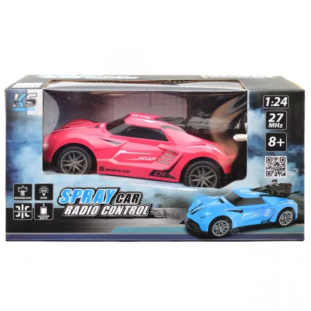 Машинка Sulong Toys Spray Car Sport 1:24 на радиоуправлении розовая (SL-354RHP) - 14