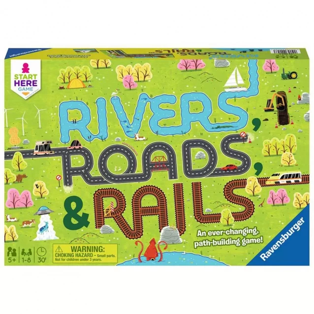 Ravensburger Настільна гра "Річки, дороги та рейки" 22053 - 1