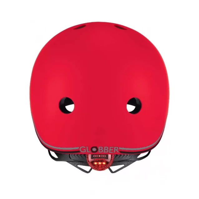 GLOBBER Шлем защитный детский EVO LIGHTS (красный, с фонариком, 45-51 см) - 2