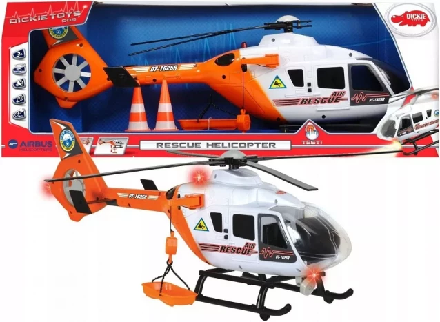 DICKIE TOYS Функціональний гелікоптер Рятувальна служба з аксес., звук. та світл. ефектами, 64 см, 3+ - 1