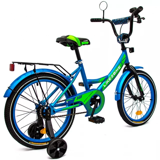 Велосипед детский 18'' Sky, голубой, рама сталь, со звон., руч.тормоз, зб 75% - 3