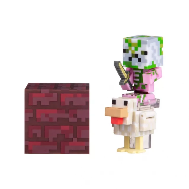 Коллекционная фигурка Minecraft Zombie Pigman Jockey серия 4 - 1