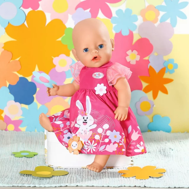 Одежда для куклы Baby Born Платье с цветами 43 см (832639) - 5