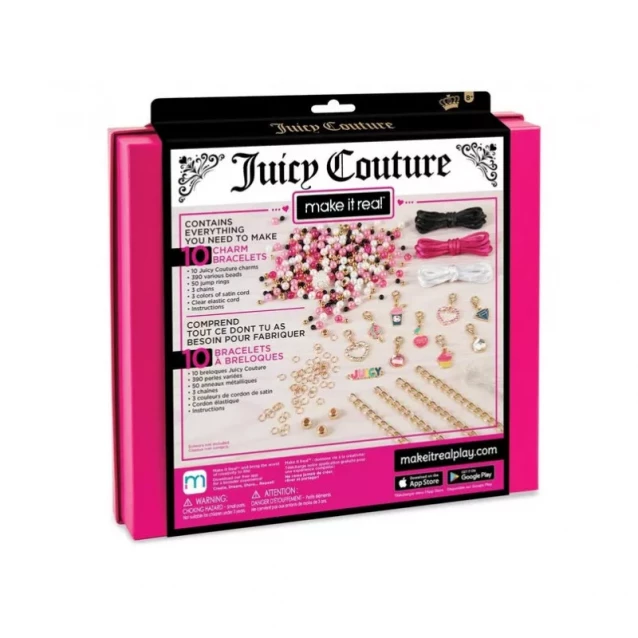 Набор для создания шарм-браслетов MAKE IT REAL Juicy Couture Розовый звездопад кулон (MR4408) - 2