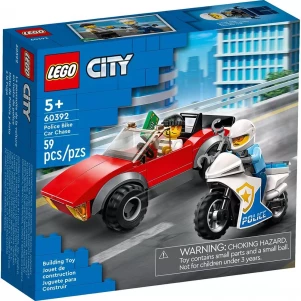 Конструктор LEGO City Переслідування автомобіля на поліцейському мотоциклі (60392) ЛЕГО Сіті
