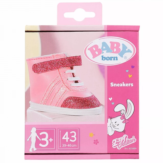 Взуття для ляльки Baby Born Рожеві кеди 43 см (833889) - 6