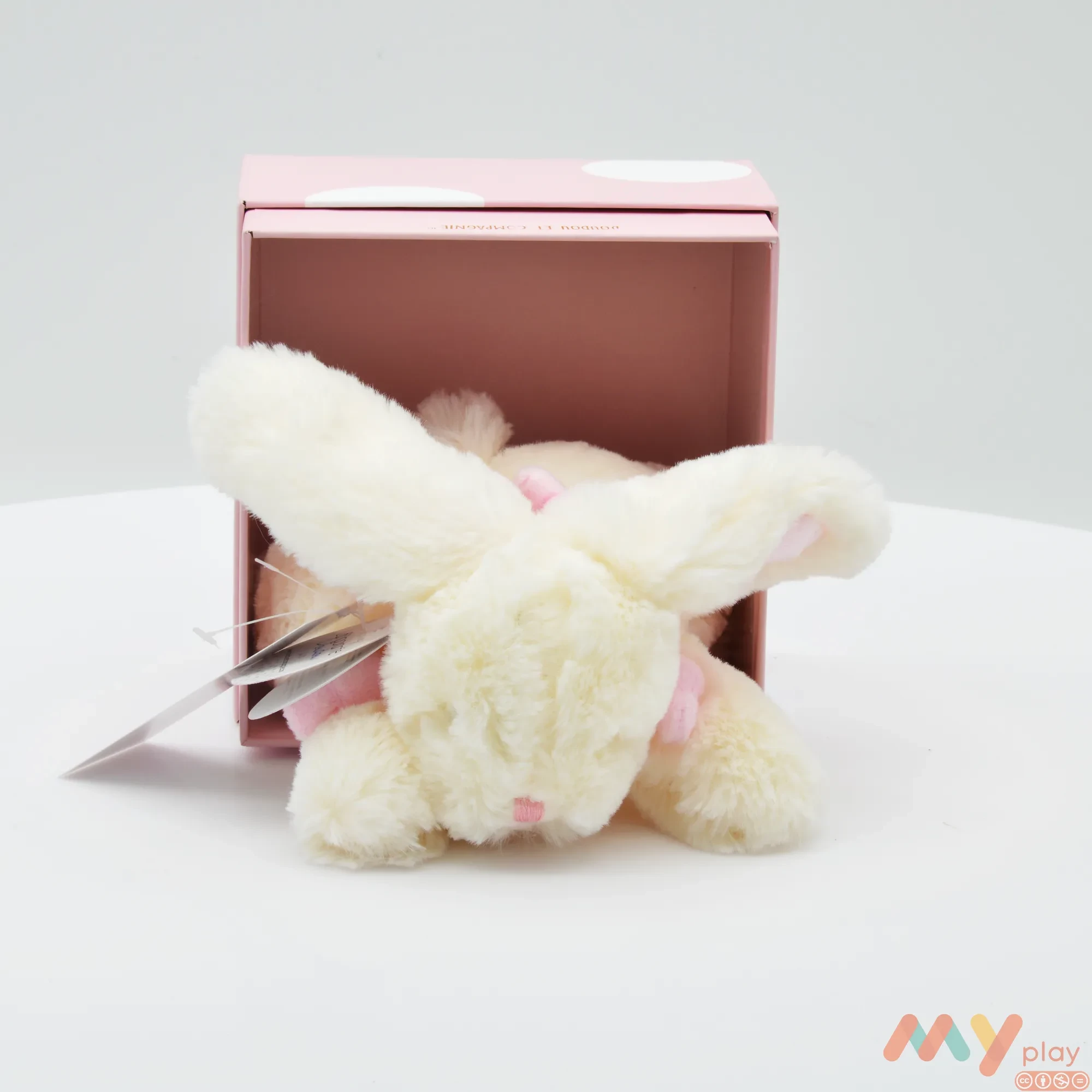 М'яка іграшка Doudou Кролик Цукерка 20 см рожевий (1239) - ФОТО в 360° - 1