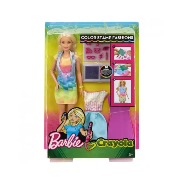 Набір з лялькою Barbie "Веселі наліпки" серії "Crayola" - 7