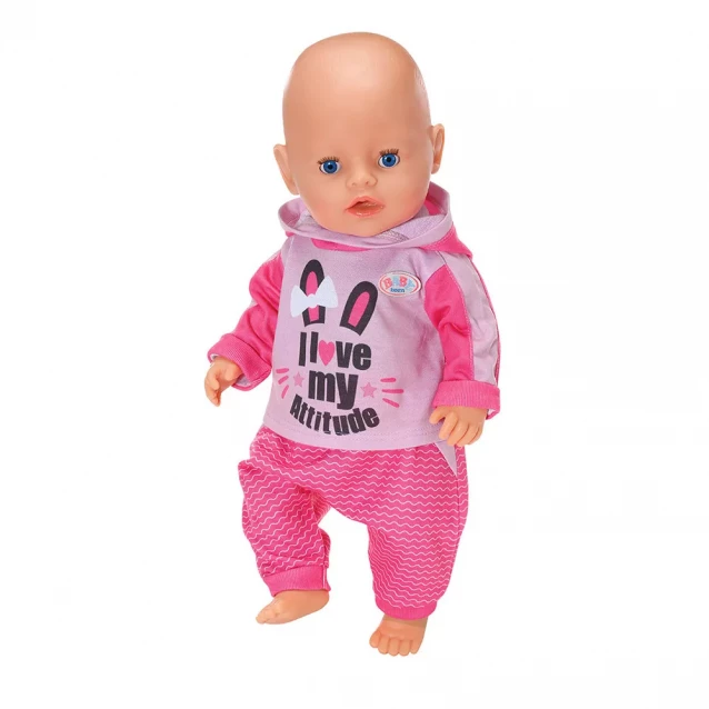 Zapf Набір одягу для ляльки BABY BORN - СПОРТИВНИЙ КОСТЮМ ДЛЯ БІГУ (на 43 cm, рожевий) 830109-1 - 2