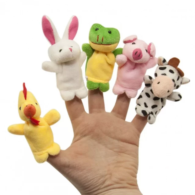 Набор игрушек на пальцы "Весёлые пушистики" (текстиль) - 1