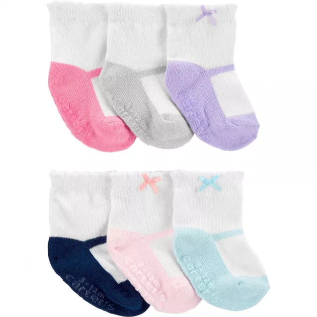 Carter's Носки для девочки, 1H568310 (6 пар) 46-55 cm - 1
